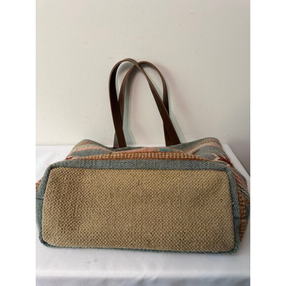SCULLY WOVEN SOUTHWESTERN MULTICOLOR WOOL TOTE - Picture 4 of 7